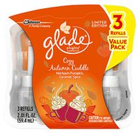 Glade PlugIns Scented Oil Air Freshener Refill, Cozy Autumn Cuddle, 3 Refills, 2.01 fl oz