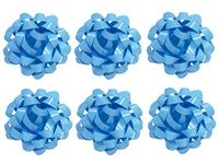 PMU Star Gift Bows 6 Inch Neon Blue (6/Pkg) Pkg/12