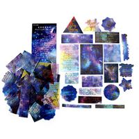 DIY Notebook Laptop Stickers Pack, Last Night Stars Vsco Girl Kids Washi Sticker for Laptop Notebook Scrapbook Diary Album Luggage Water Bottle Stationery Scrapbooking Stamping Stickers, Pack of 60pc