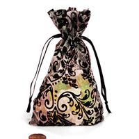 Damask Print Sheer Bags | Quantity: 12 | Width: 3"