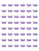HotSaleStore Sticker Seals 48 Halloween Purple Boo Ghost Envelope Seals Labels Stickers 1.2" Round