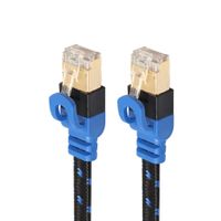 YOZOOE Cat 7 Ethernet Cable, Durable50cm1M1.5m 3M 5m10M 15M 20M 30m CAT7E Ethernet Internet Network Patch LAN Flat Cable Cord for Laptop (Size : 20m)