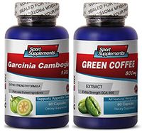 Green Coffee Cleanse and Garcinia 1300 - Green Coffee Cleanse 800mg - Herbal Supplement Green Coffee Cleanse to Boost Energy Levels and Improve Mental Clarity and Mood (2 Bottles 120 Capsules)