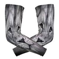 ZZKKO Lion Cooling Arm Sleeves Cover Uv Sun Protection for Men Women Running Golf Cycling Arm Warmer Sleeves 1 Pair