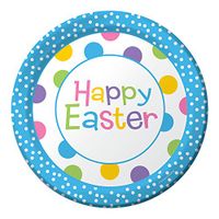 Creative Converting 8 Count Sturdy Style Paper Chick Celebration Dinner Plates, 8.75", Multicolored