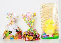 Easter Cello Gift Bags, Cute Assorted Designs, Easter Party Giveaway Treats, 75 count, 11.5 x 5 in