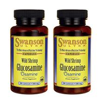 Swanson Wild Shrimp Glucosamine 500 Milligrams 90 Capsules (2 Pack)