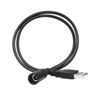 Electop USB 2.0 Male to DC 5.5x2.1mm Female DC Power Extension Adapter Cable