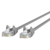 Belkin CAT6 Snagless Ethernet RJ45 M/M Patch Cable for Connecting to LANs or Internet for Use with 100-1000BASE-T Networks, 10m Length, Gray (A3L980BT10M-S)