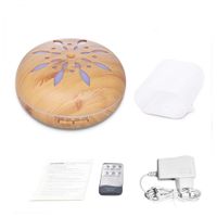 dezirZJjx Essential Oil Diffuser Ultrasonic Wood Grain 7 Color LED Remote Control Humidifier Aroma Mist Diffuser - EU Plug Light Wood Grain for Bedroom Living Room Study Yoga Spa