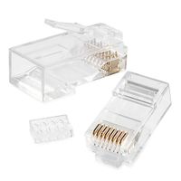 VBOR CAT6 2 Piece Set RJ45 Connector Plug Connector UTP 8P8C Ethernet Connector Modular Plug (50set Pack)