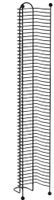 Atlantic Nestable DVD Tower - 42.5" x 9" x 8" - 52 x DVD - Steel - Gunmetal