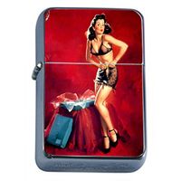 Vintage Retro Sexy Bridesmaid Party Oil Lighter Pin Up Girl-155