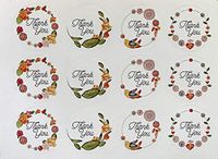 Pack of 240 ''Thank You'' Decorative Adhesive Label with Flowers 1.4'' Personalized Stickers Packaging Seals Crafts Handmade Baked Envelope Label Decorative Sticker(Thank You 240pcs-flower)