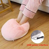 MAYiT Heated Feet Warmer, USB Soft Heating Shoes Insole Heater, Detachable Electric Foot Warmers Winter Slipper with 3 Levels of Temperature for Home Office