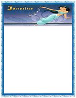Princess Jasmine Stationery Printer Paper 26 Sheets