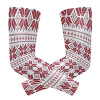 Unisex Arm Sleeve Red Plaid Pattern Art UV Protection Arm Compression Sleeve Skin Protection Sport Arm Cooler Sleeve for Running Hiking Jogging Motorcycling Climbing Camping