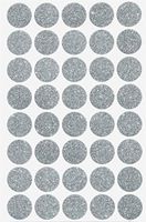 Royal Green Round Dot Stickers Glitter Silver Envelope Seals 3/4 Diameter - Size 0.75 inch 19mm - 200 Pack