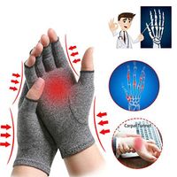 TelDen Solid Arthritis Pressure Health Gloves Half Finger Gloves Hand & Wrist Braces