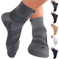 TechWare Pro Ankle Brace Compression Socks - Plantar Fasciitis Pain Relief Sock with Arch Support. Foot Sleeve Relieves Achilles Tendonitis & Heel Pain. Women & Men. Everyday Use & Injury Recovery.
