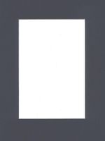 Pack of 5 8x10 Navy Blue Picture Mats with White Core for 5x7 Pictures