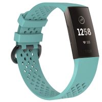 elecfan Charge 3 Band, Comfortable Breathable Silicone Watch with 6.5-9 inches Watchstraps with Buckle Watch Strap,Large, Blue