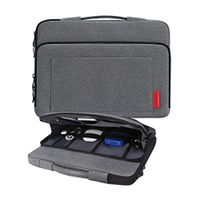 iCozzier 13-13.3 Inch Laptop Sleeve with Large Side Organizer Pocket Electronic Accessories Storage Briefcase for 13" Ultrabook/Notebook/MacBook - Grey
