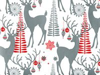 NW16884H24 * Decorative Deer 24"x417' Roll Gift Wrap