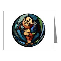 Note Cards (10 Pack) Stained Glass Mother and Child