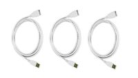 C&E 3 PCS USB 2.0 A Male to A Female Extension 28 OR 24AWG Cable (Gold Plated) White 6 Feet, CNE607627