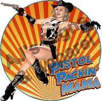 AJ's Signs & Apparel Pistol Packing Mama 1 Vinyl Sticker Decal Cars Trucks Vans Walls Laptop