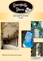 Gracefully Yours Sympathy Greeeting Cards Featuring Gigi Tocquigny, 12, 4 Designs/3 Each with Scripture Message