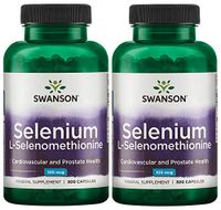 Swanson Selenium L-Selenomethionine 100 mcg 300 Caps 2 Pack