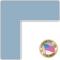 12x25 Aqua Blue / French Blue Custom Mat for Picture Frame with 8x21 opening size (Mat Only, Frame NOT Included)