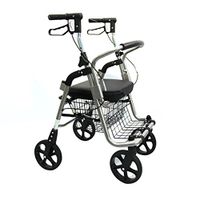 Elderly Shopping Cart Buy Food and Help with Seat Help Step Old Man Trolley Portable Folding Wheelchair