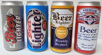 1 Eclipse Beer Can Novelty Lighter, Child Resistant, Refillable Butane Lighter 1111Beercan