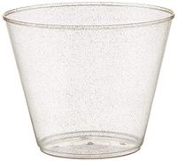 200 count Gold Glitter 9 oz Party Cups Old Fashioned Tumblers by Oojami