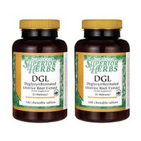 Swanson Dgl (Licorice) 385 Milligrams 180 Chwbls (2 Pack)