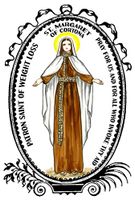 St Margaret of Cortona Patron of Weight Loss 4"x6" Set of 6 Linen Postcards