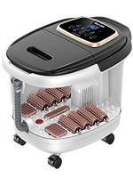 GJJ Foot Tub, Fully Automatic Heated Massage Footbath, Foot Bath, Electric Foam Basin, Pedicure Machine Home Deep Barrel,White,A
