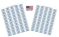 Made in USA! 100 Country Flag 1.5" x 1" Self Adhesive World Flag Scrapbook Stickers, Two Sheets of 50, 100 International Sticker Decal Flags Total (Israel)