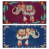 Decorative Matches, (Set of 3 Match Boxes) Long Wooden Matches,Strike Strip on Side of Box- Colored Match Tips- Candle and Fireplace Wooden Matches 4.375" x 2.35" x .75" (Festival Elephants)