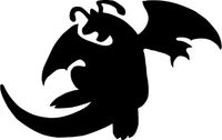 POKEMON ANIME DRAGONITE SILHOUETTE VINYL STICKERS SYMBOL 5.5" DECORATIVE DIE CUT DECAL FOR CARS TABLETS LAPTOPS SKATEBOARD - BLACK