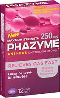Phazyme Maximum Strength 250 mg Softgels, 12 ea (Pack of 4)