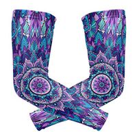 WXLIFE Ethnic Mandala Floral Flower Sun Uv Protection Sport Arm Sleeves for Men Women Kids Running Basketball Cycling Arm Warmer Sleeves 1 Pair