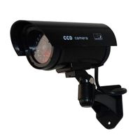 Aland Fake Simulation Dummy Home Surveillance CCTV Camera with Red Flashing LED Light Black