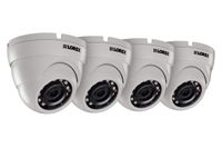 Lorex E581CD Series 5MP Super HD Indoor/Outdoor Day & Night IP Security Dome Camera with 2.8mm F2.0 Fixed Lens, 2592x1944, IP67 Weatherproof, Color Night Vision - 4 Pack