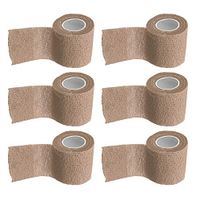 ESUPPORT 2 Inches X 5 Yards Skin Self Adherent Cohesive Wrap Bandages Adhesive Wounds Strong Elastic First Aid Tape for Sport Wrist Ankle 6 Count