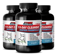 Fat Loss Detox - 15 Days Cleanse Super Formula - 1180MG - Flax Seed Powder Capsules - 3 Bottles 90 Capsules