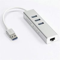 3-Port USB 3.0/Type-c HUB with Gigabit Ethernet Converter Gigabit Ethernet Port for Windows XP Vista Win7/8 Mac OS